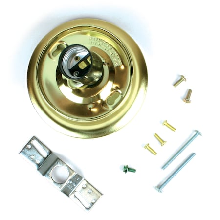 Jandorf 3-1/4" Brass Glass Lampshade Holder Kit C60221